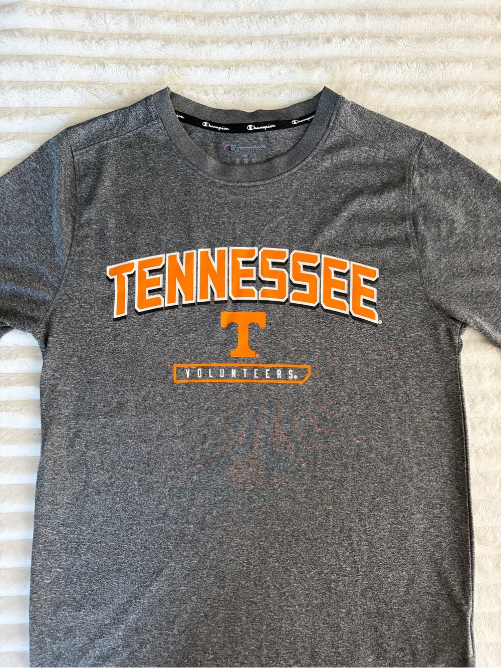 Champion Tennessee Volunteers Gray Tee with Orange Logo